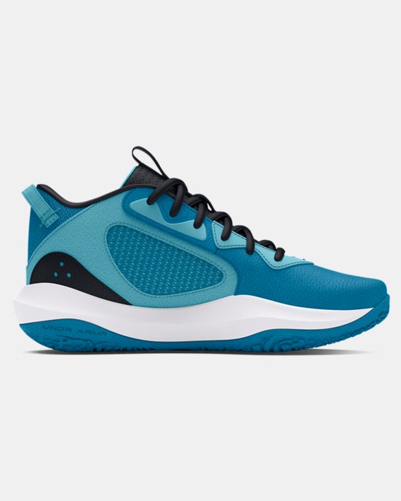 Unisex UA Lockdown 6 Basketball Shoes, Blue, pdpMainDesktop image number 6